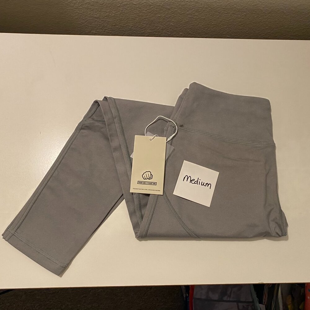 Feed Me Fight Me - FMFM - Grey Leggings - NWT